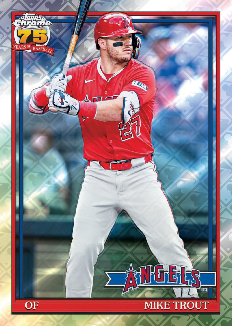 2026 Topps Chrome Logofractor Baseball Mike Trout 1991 Topps, no color