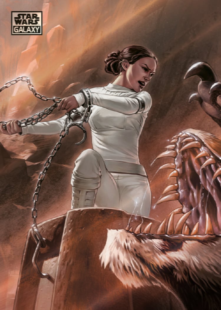 2026 Topps Star Wars Chrome Galaxy Padmé Amidala vs. the Nexu base card