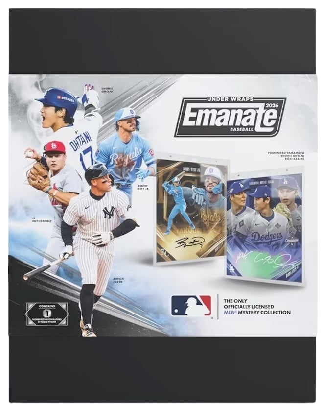 2026 Fanatics Under Wraps Emanate box, one numbered autographed stylized photo per box