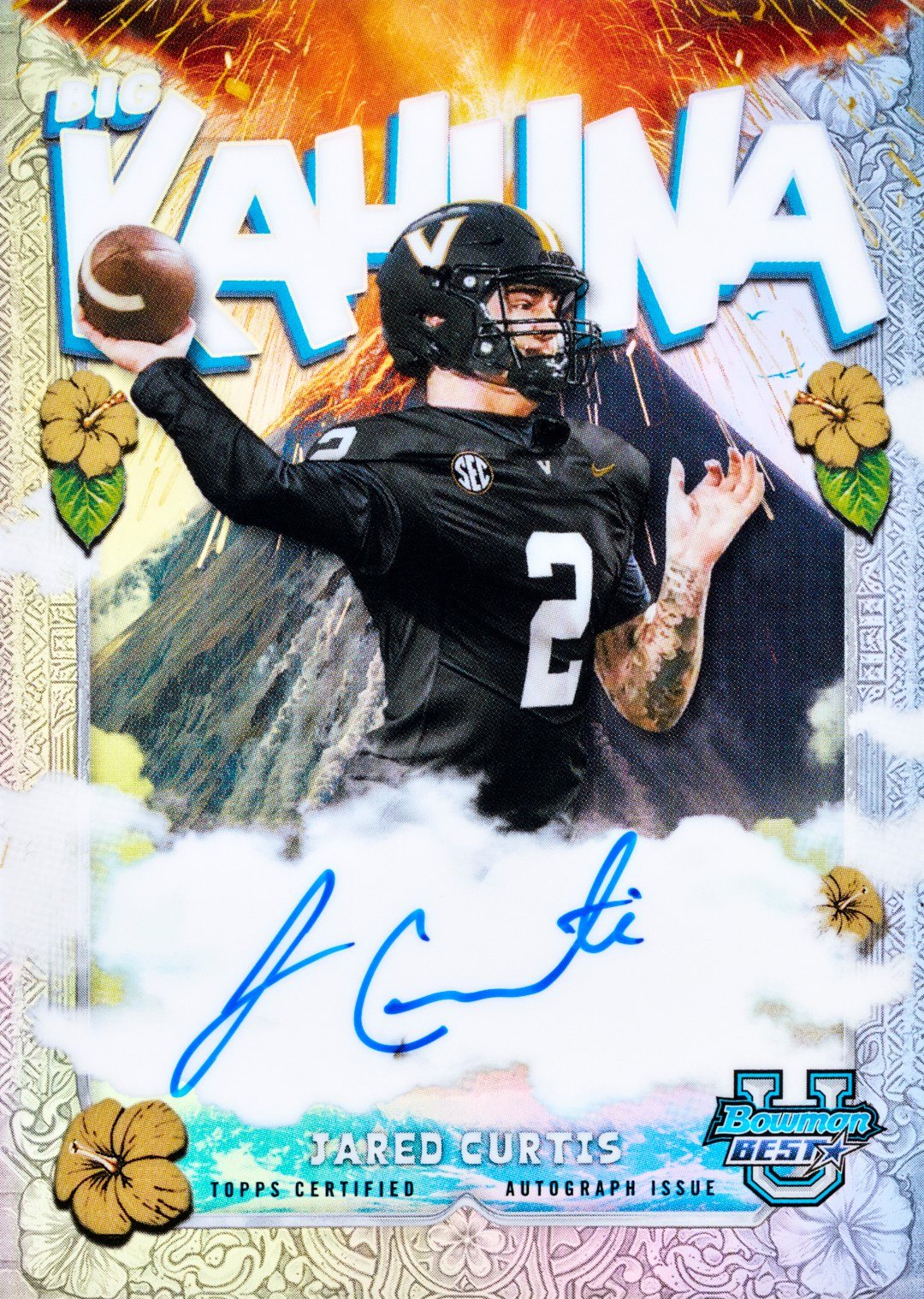2026 Bowman University Best Football Jared Curtis Big Kahuna Autographs