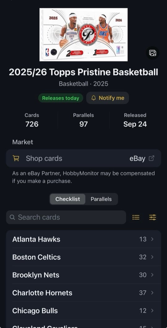 HobbyMonitor app: Checklists