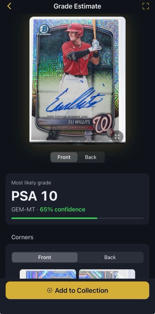 HobbyMonitor app: Grade estimates